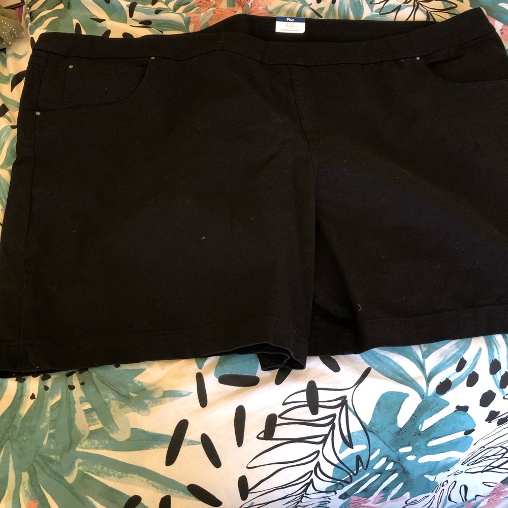 Terra & Sky Plus Size Black Shorts- NWT
